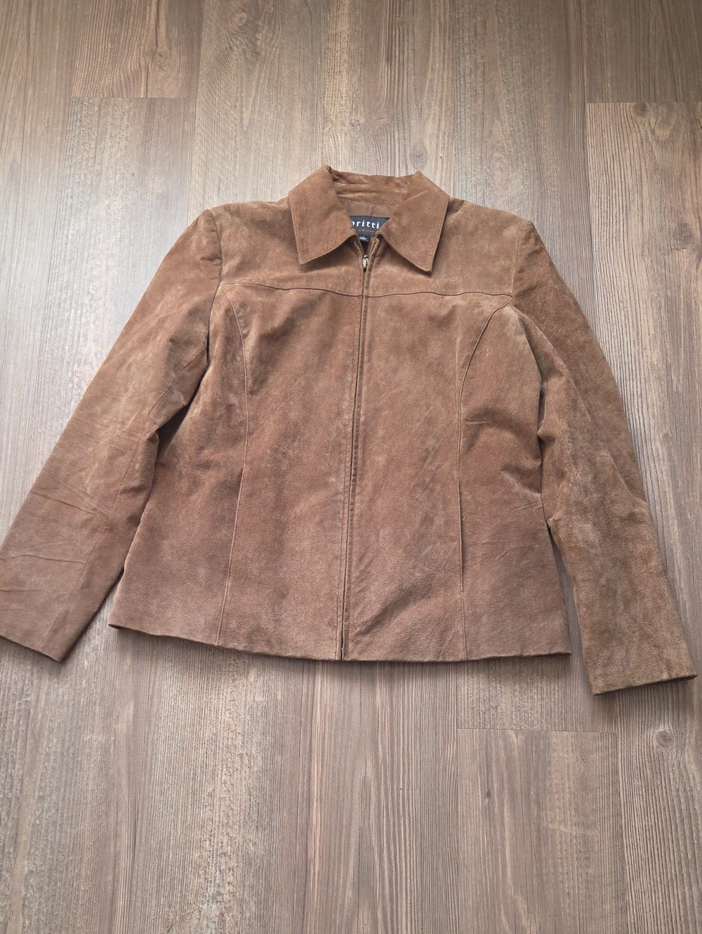 Kristen Blake Brown Suede Zip Jacket